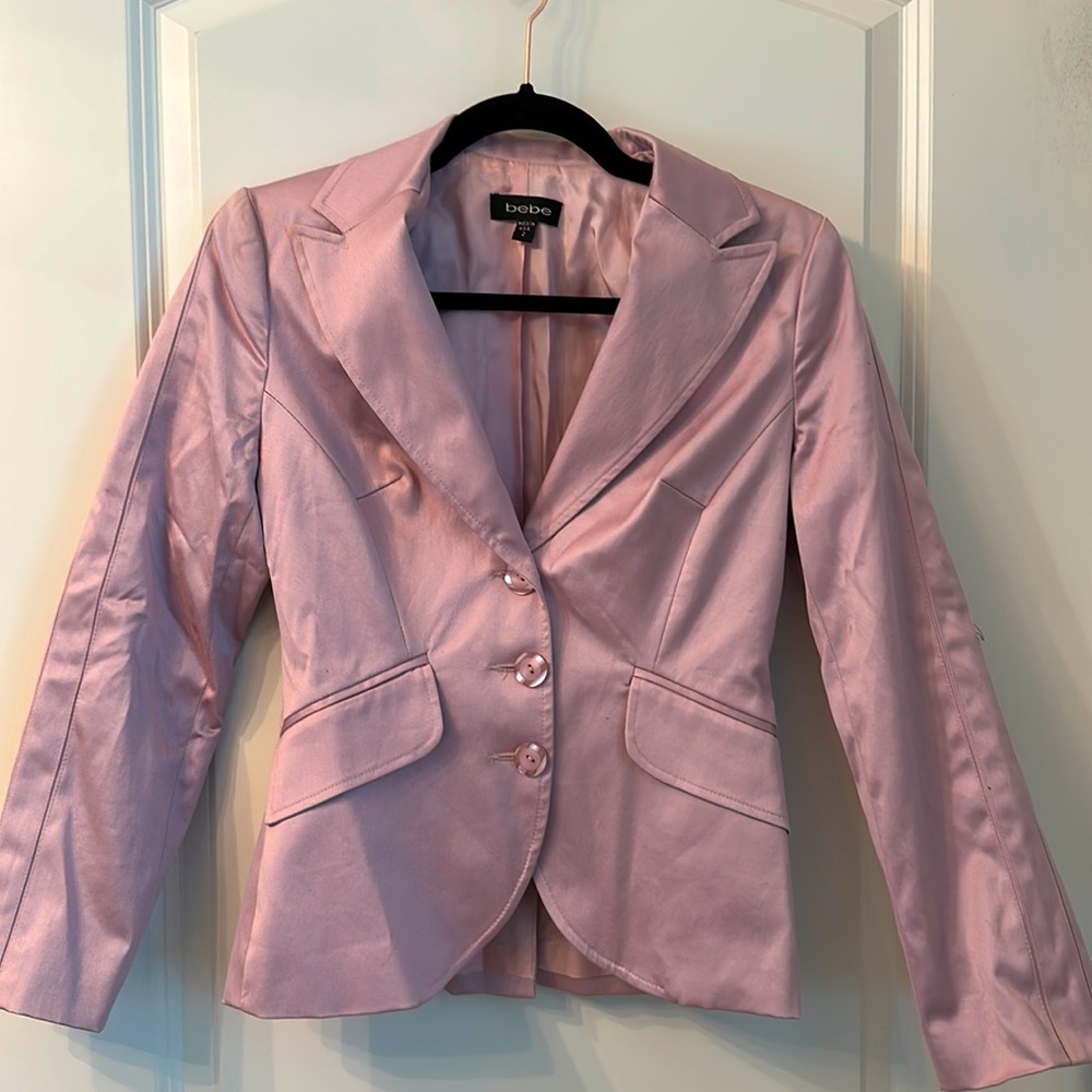 Bebe blazer, light pink. Size 2